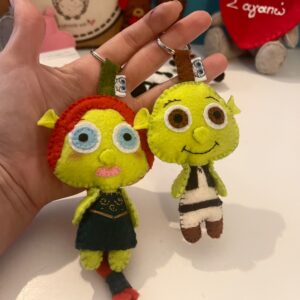 Shrek & Fiona – Χειροποίητο σετ μπρελόκ