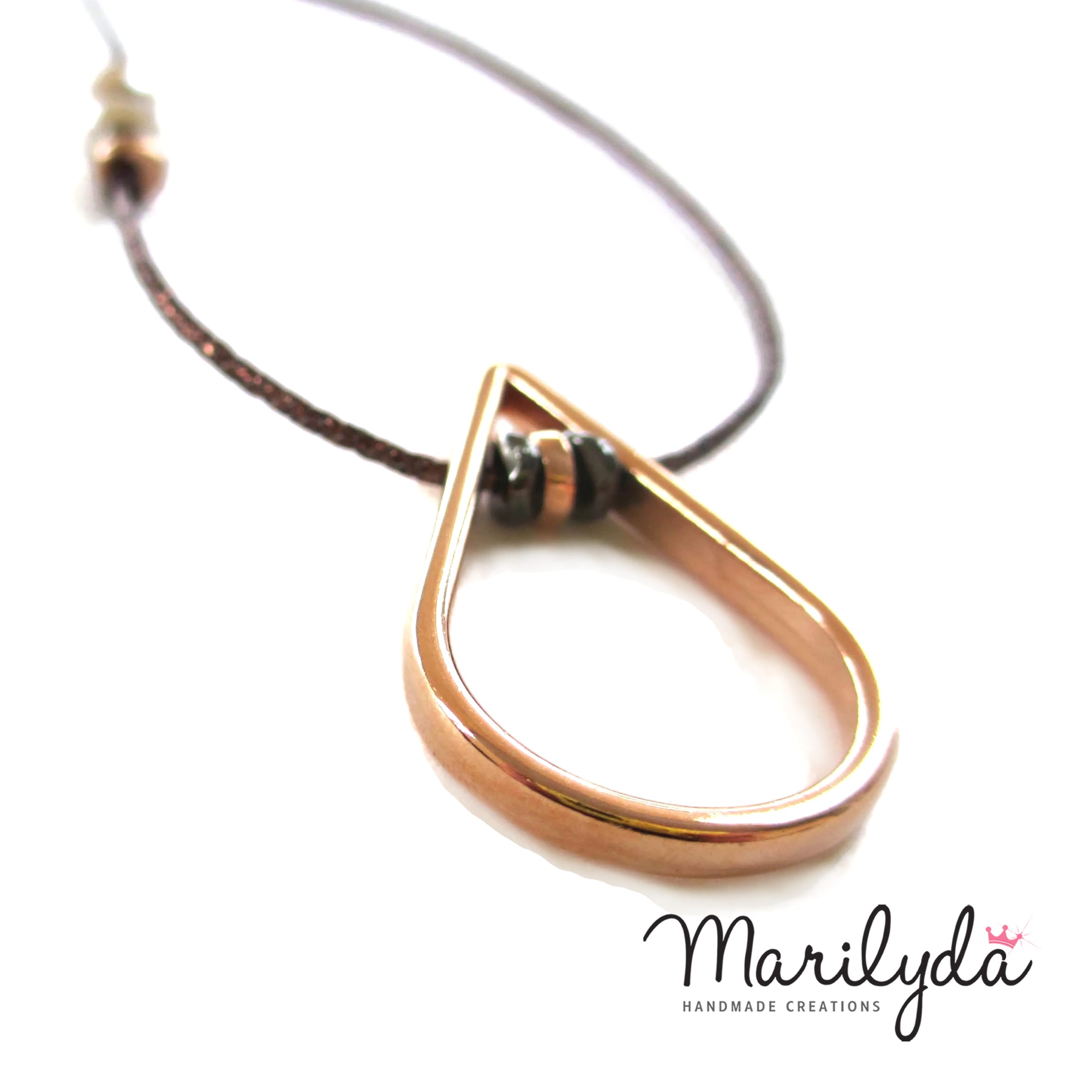 Minimal Κολιέ "Σταγόνα" rose gold