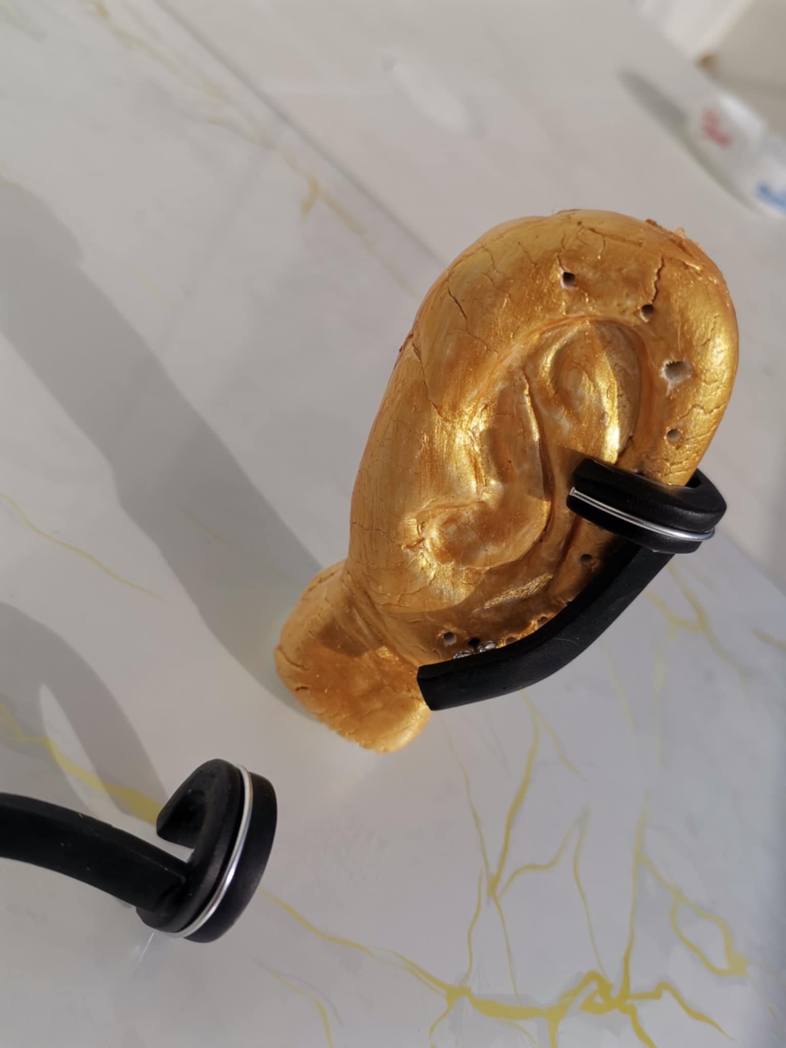 Handmade σκουλαρίκια "cuffearrings" μαύρα
