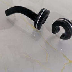 Handmade σκουλαρίκια "cuffearrings" μαύρα