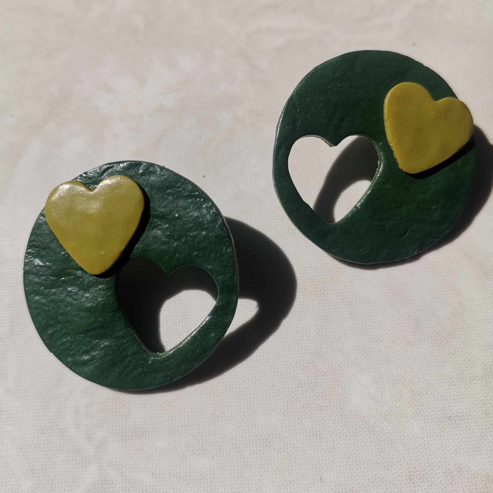Handmade σκουλαρίκια “heart gap”