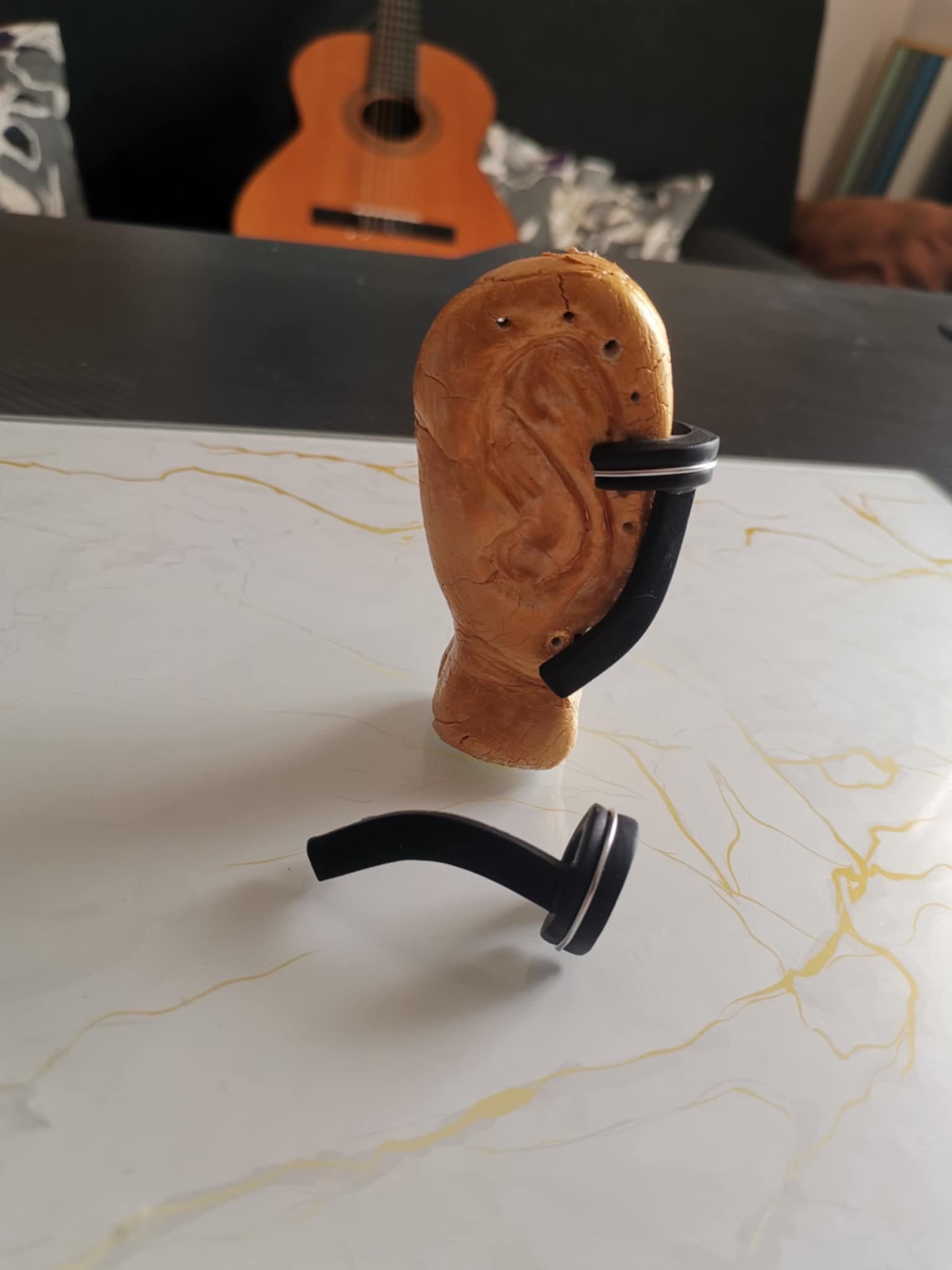 Handmade σκουλαρίκια "cuffearrings" μαύρα