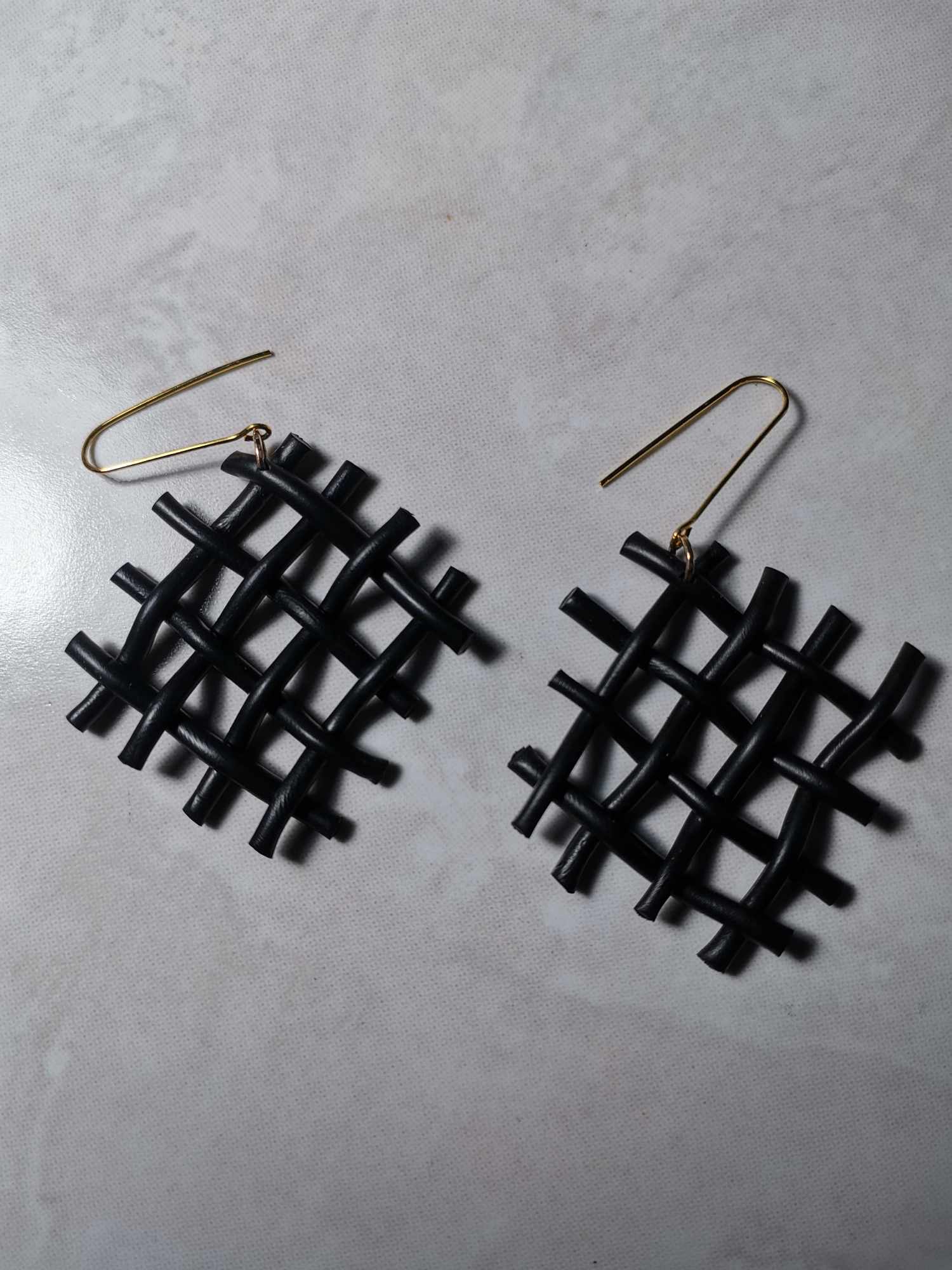 Handmade σκουλαρίκια “net” μαύρα