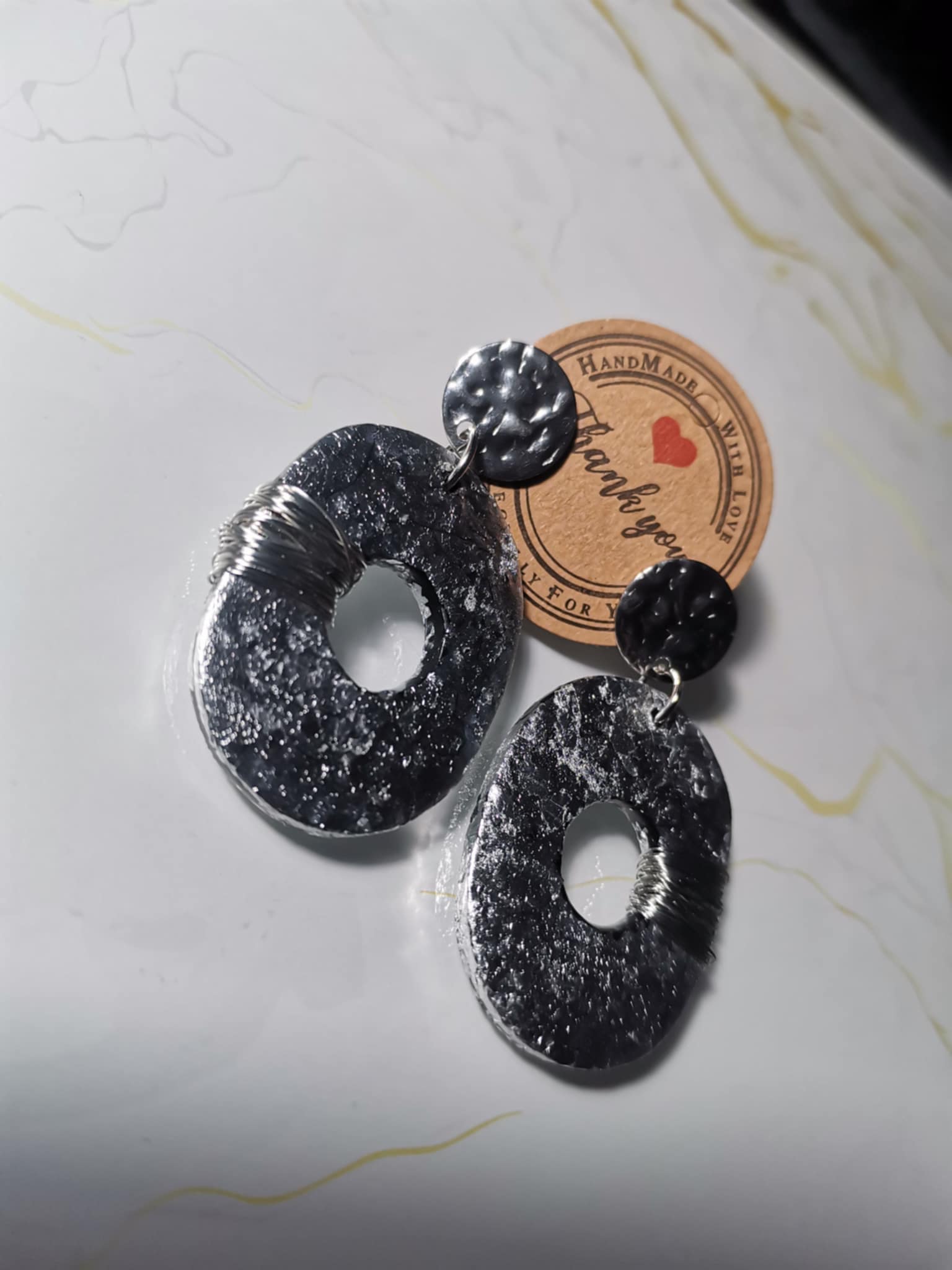 Handmade σκουλαρίκια “silvery passion” ασημί