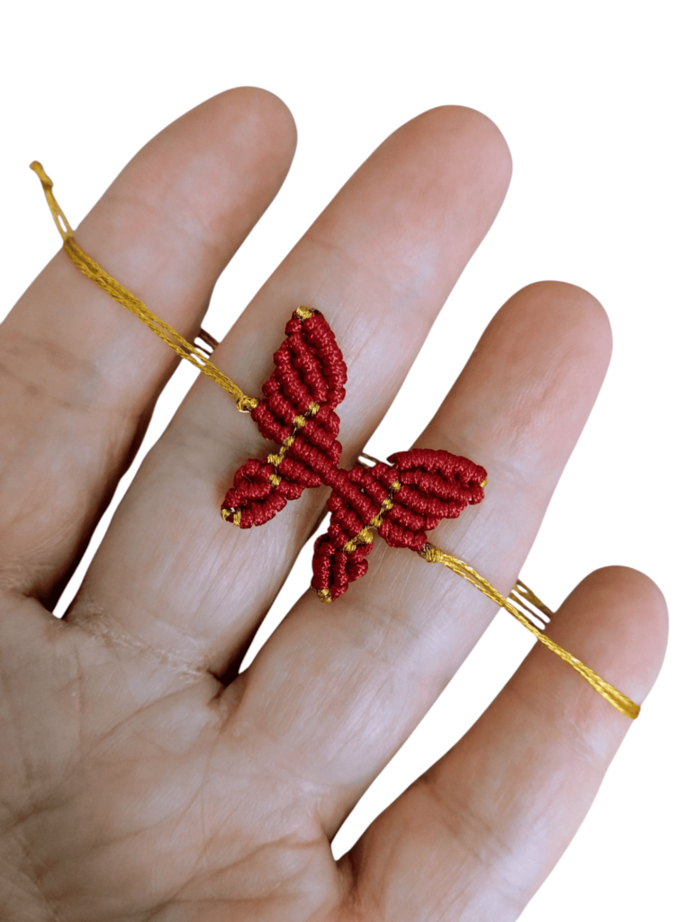 Βραχιόλι χεριού boho macrame πεταλούδα