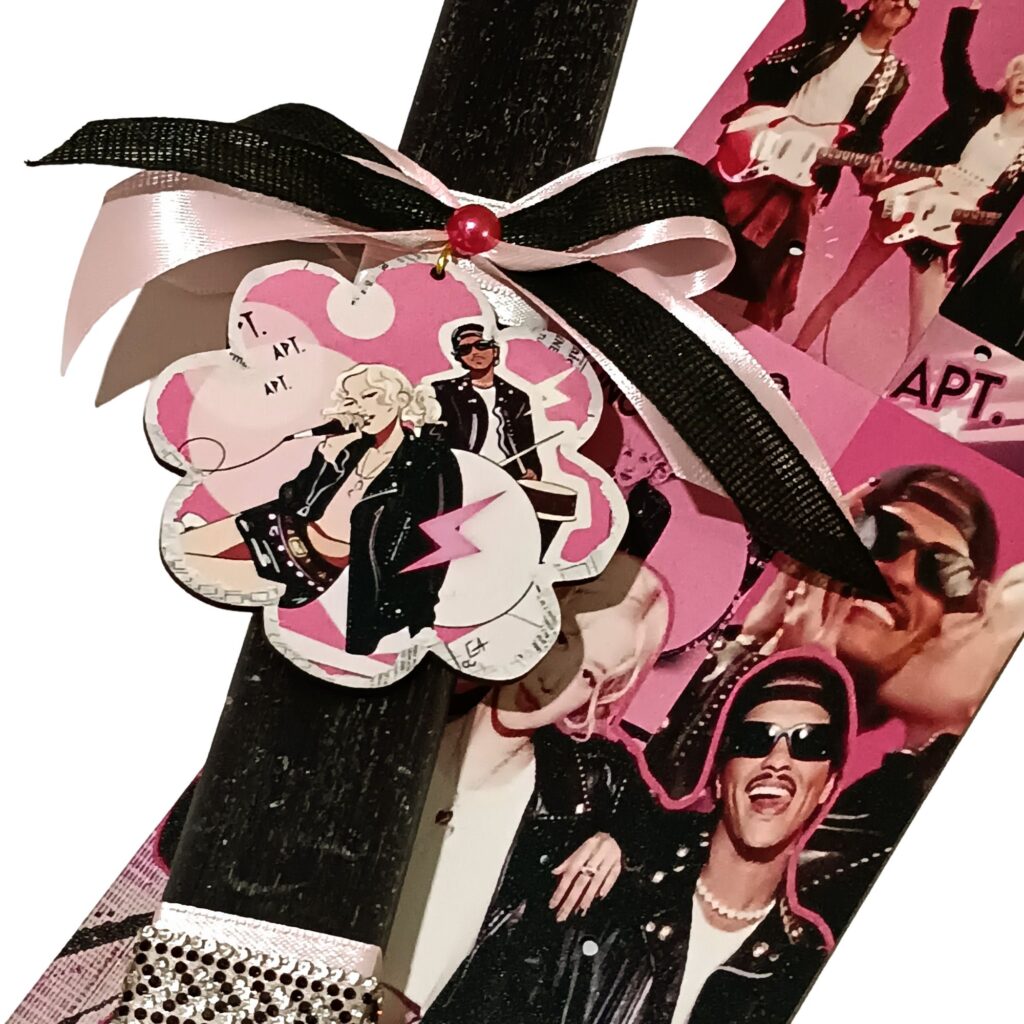 Πασχαλινή λαμπάδα Rose APT με πλάτη