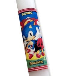 Λαμπάδα SONIC με το όνομα του παιδιού