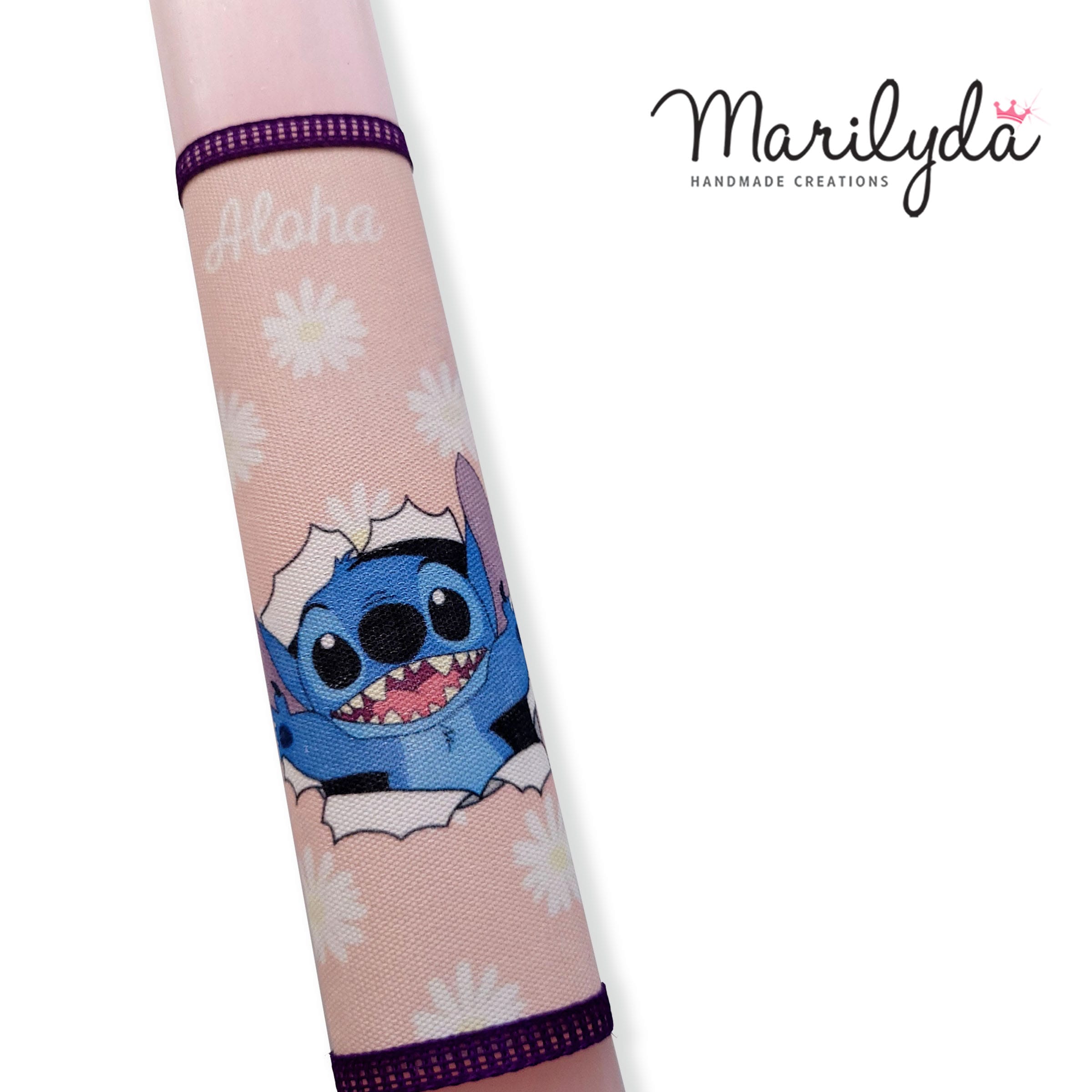 Λαμπάδα "Stitch" ροζ