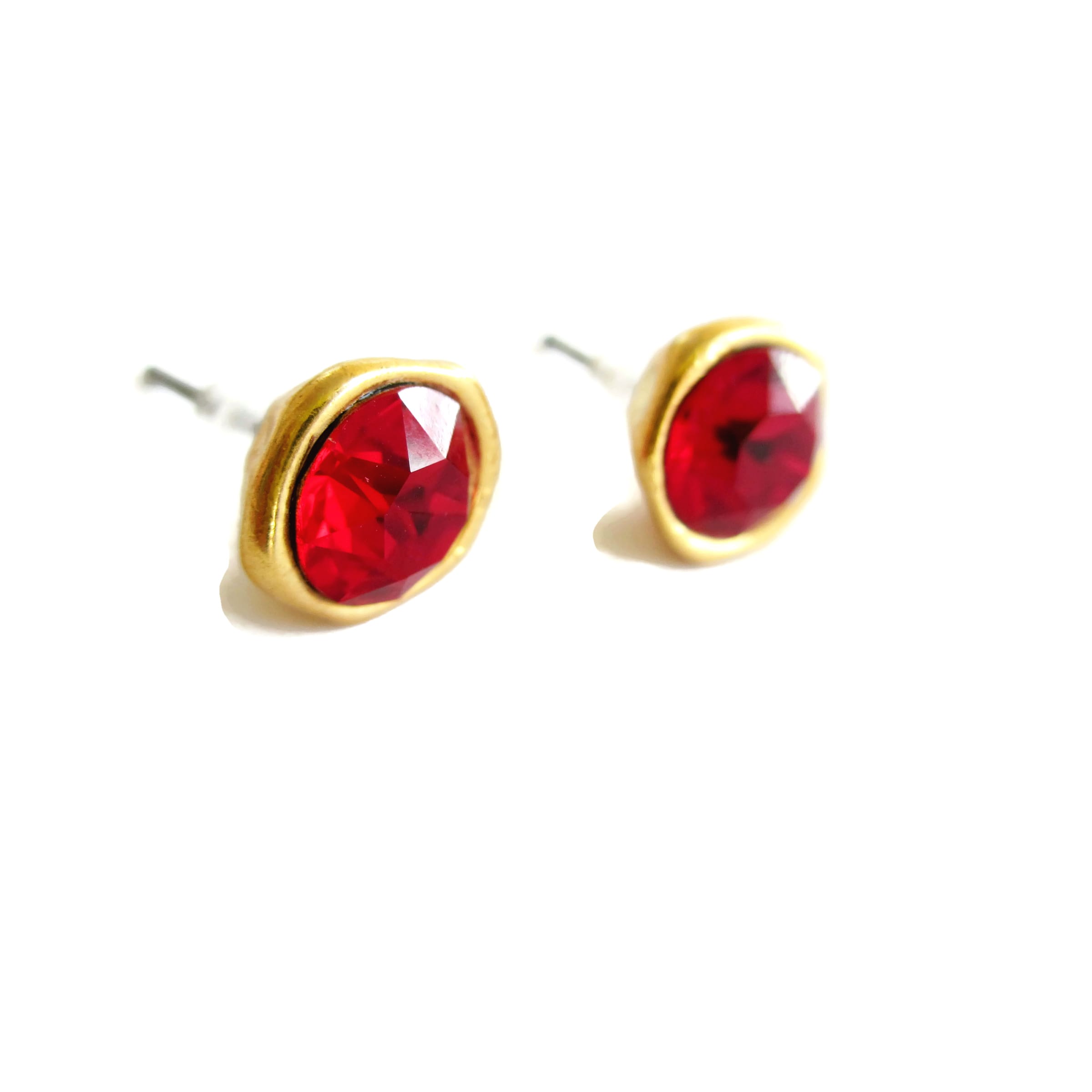 Σκουλαρίκια καρφωτά swarovski crystal red