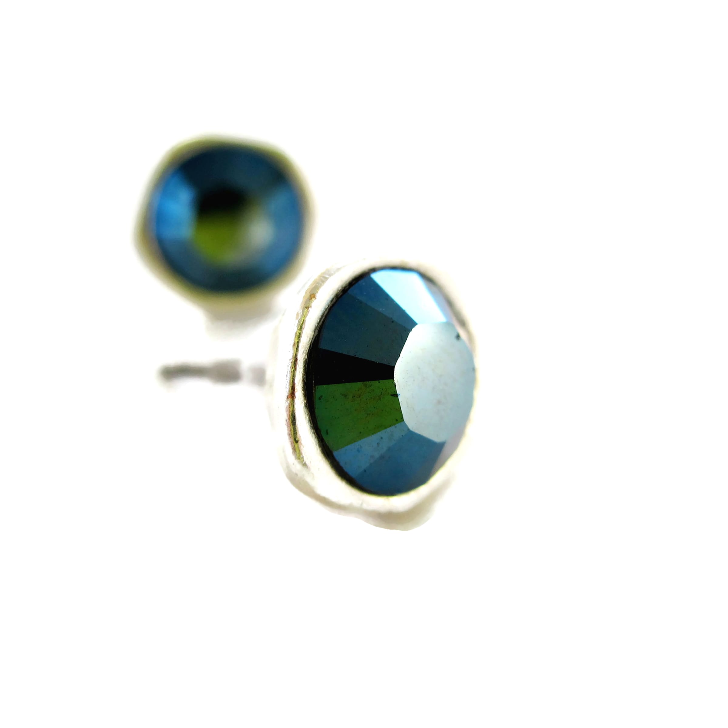 Σκουλαρίκια Swarovski Cup Chaton denim blue