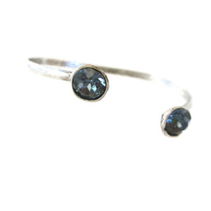 Βραχιόλι επάργυρο Swarovski crystal blue