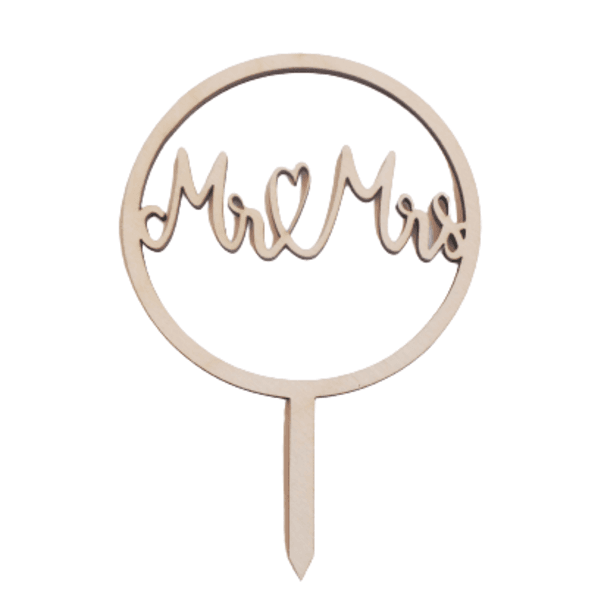 Cake topper “Mr and Mrs”