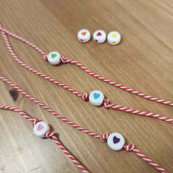 Σετ 4 τεμαχίων μαρτάκια για όλη την οικογένεια καρδιά