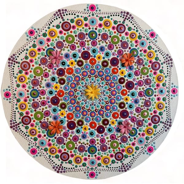 Πίνακας mandala ζωγραφισμένος στο χέρι