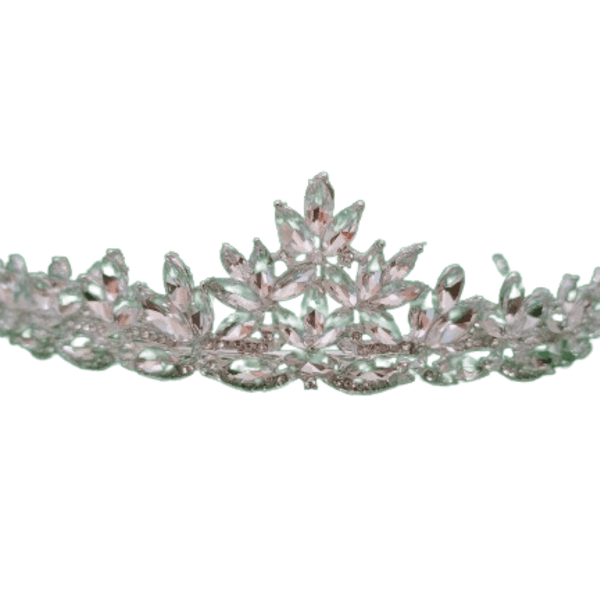 Νυφική Τιάρα Μαλλιών με strass 2