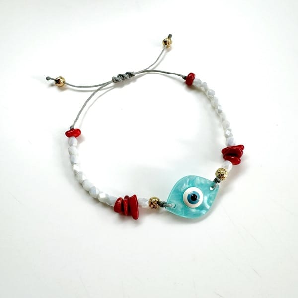 Χειροποίητο βραχιόλι με μάτι – evil eye plexi