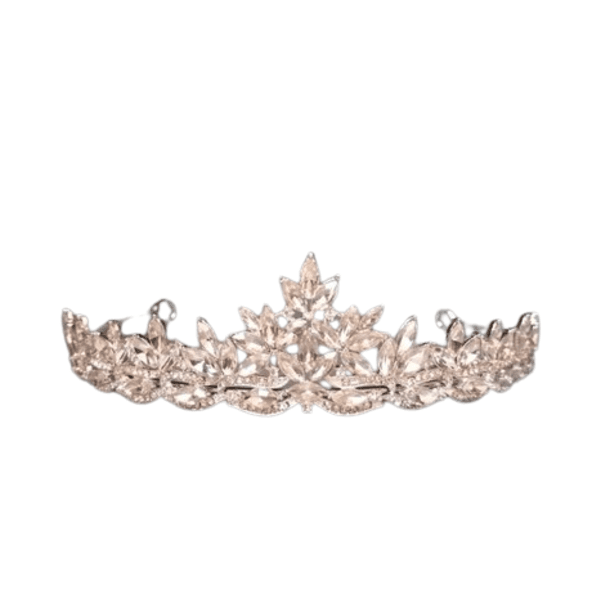 Νυφική Τιάρα Μαλλιών με strass 2