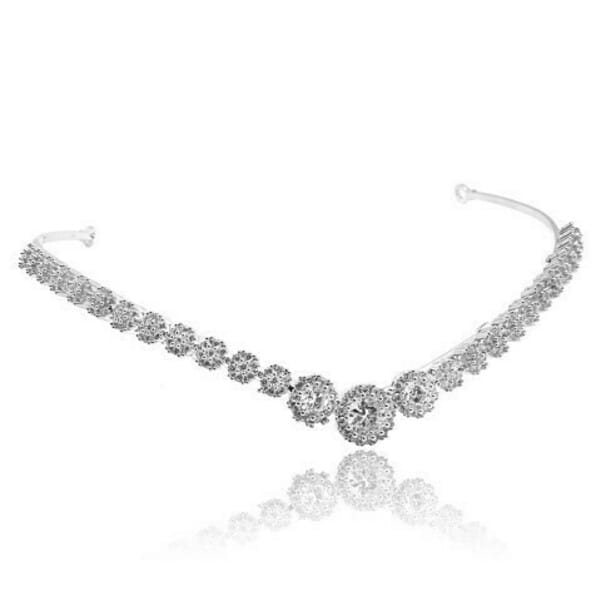 Τιάρα μετώπου, πίσω χτενίσματος με Cubic Zirconia