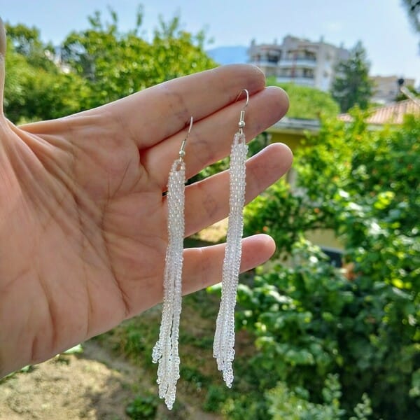 Ατσάλινα σκουλαρίκια ασύμμετρα κρεμαστά