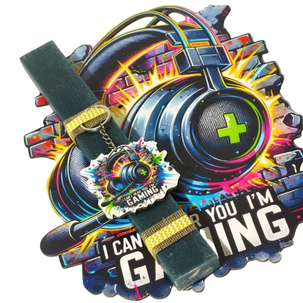Πασχαλινή λαμπάδα gaming με πλάτη