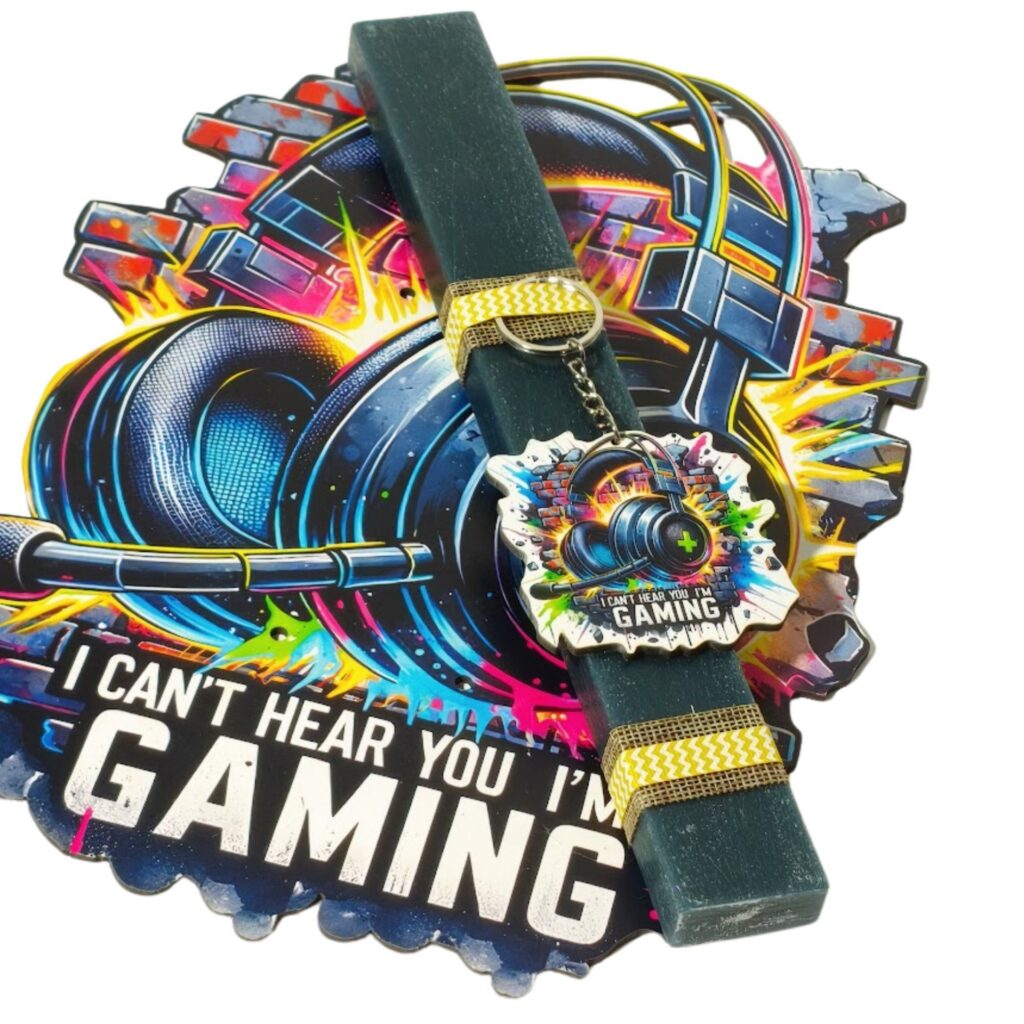 Πασχαλινή λαμπάδα gaming με πλάτη