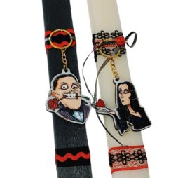 Πασχαλινές λαμπάδες για ζευγάρι Adam's family