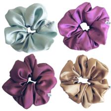 Celestial Blue Large Satin Scrunchie
