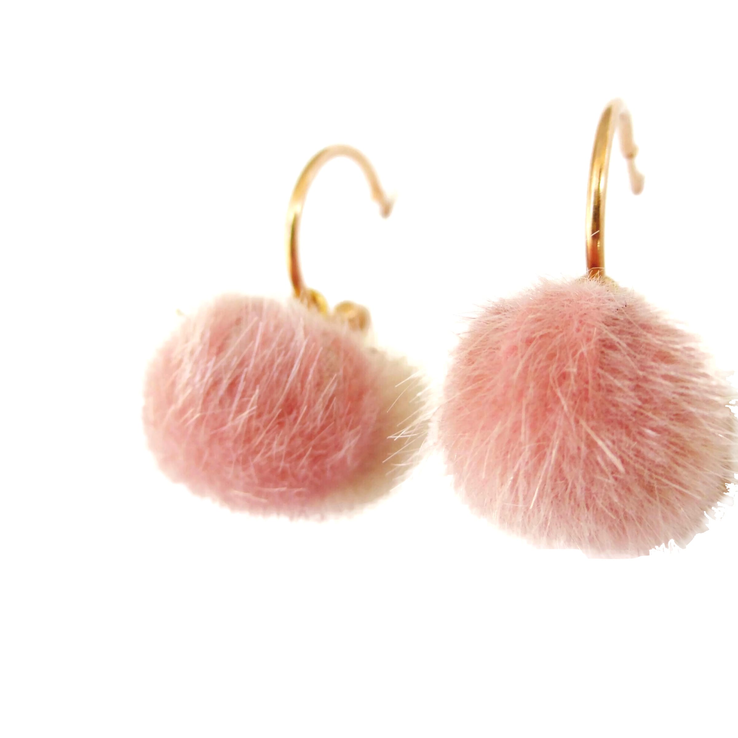 Σκουλαρίκια “Cute Pink Ball” ροζ