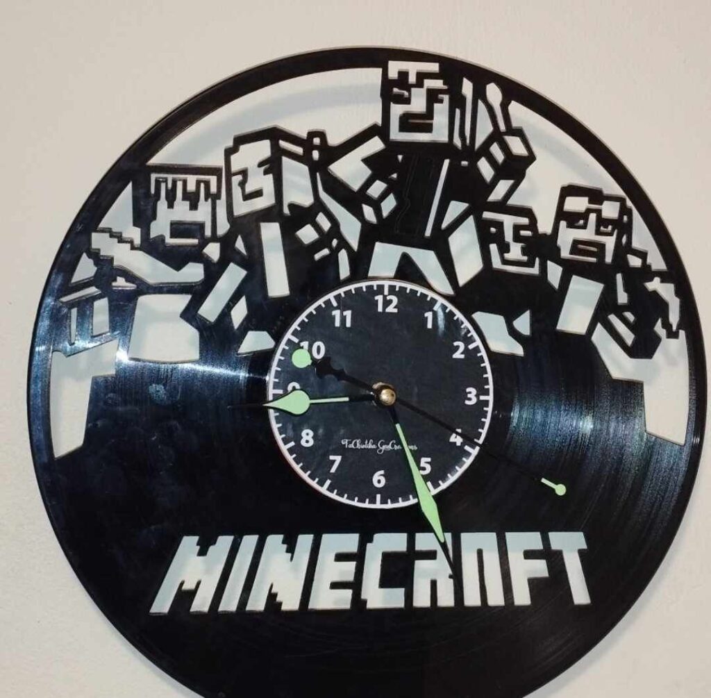 Ρολόι τοίχου από Βινύλιο - MINECRAFT