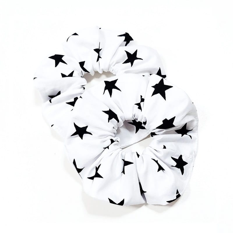Scrunchie – Λαστιχάκι μαλλιών | Μαύρα αστέρια