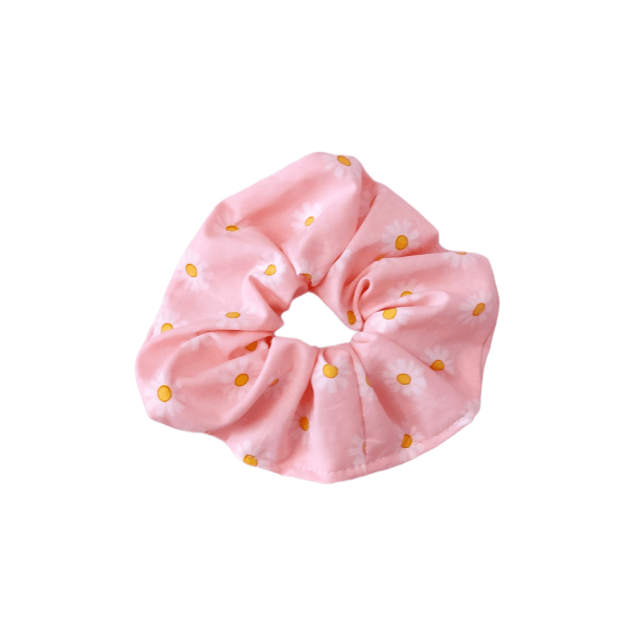 Scrunchie – Λαστιχάκι μαλλιών | Μαργαρίτες σε ροζ