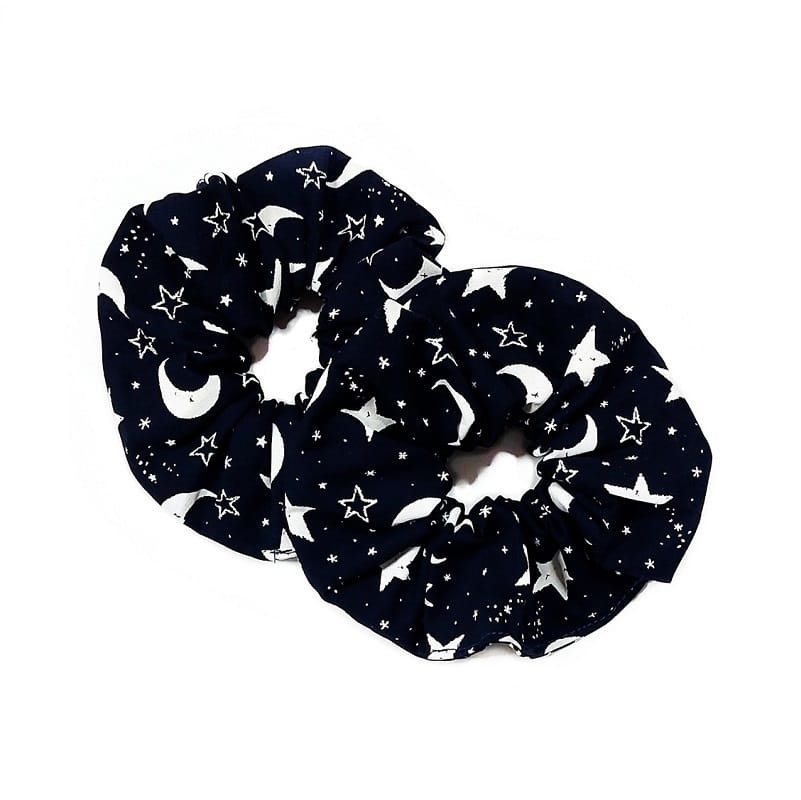 Scrunchie – Λαστιχάκι μαλλιών | Αστέρια glow in the dark