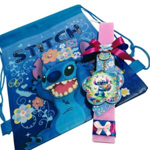 Πασχαλινή λαμπάδα Stitch με ασορτί σακίδιο πλάτης