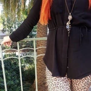 Μακρύ κολιέ Animal Print