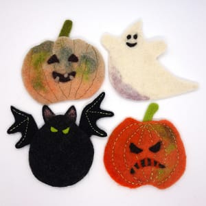 Σουβέρ Halloween Κολοκύθα και Νυχτερίδα