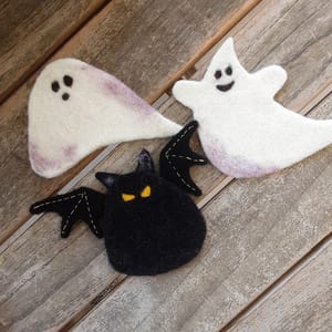Σουβέρ Halloween Φάντασμα και Νυχτερίδα