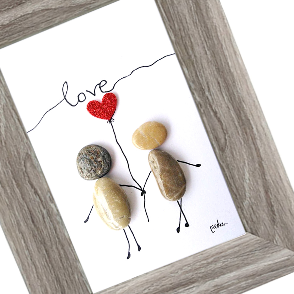 Κάδρο με παράσταση ζευγάρι "Love"
