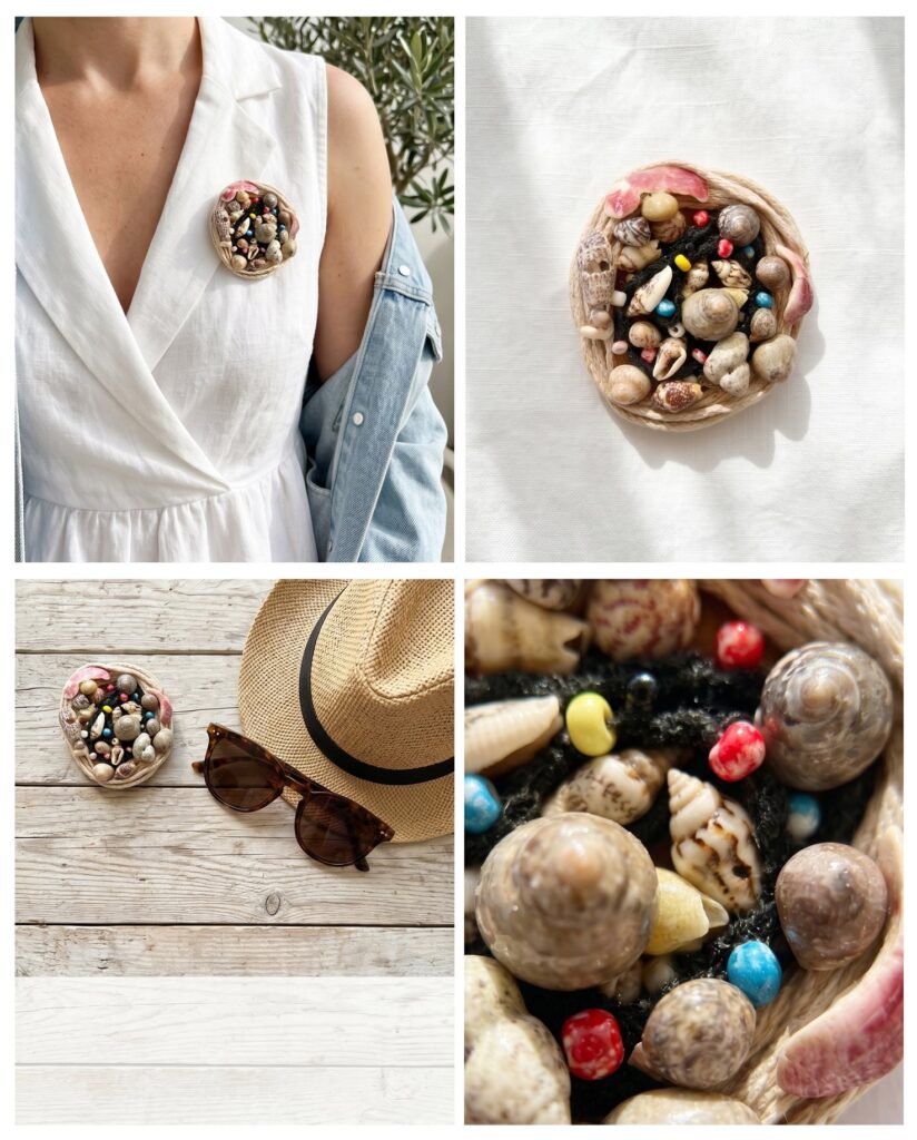 Καρφίτσα Boho Με Κοχύλια