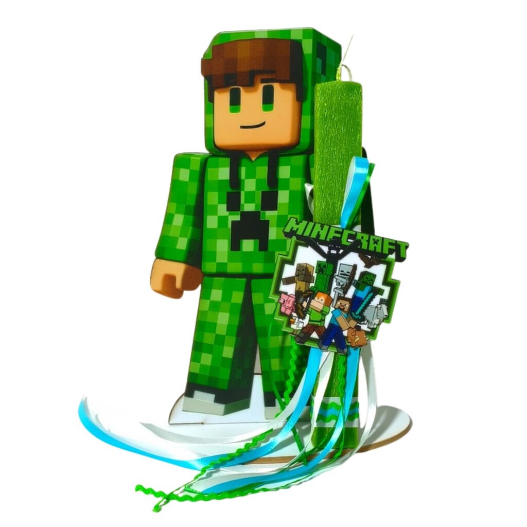Πασχαλινή λαμπάδα Minecraft για αγόρι