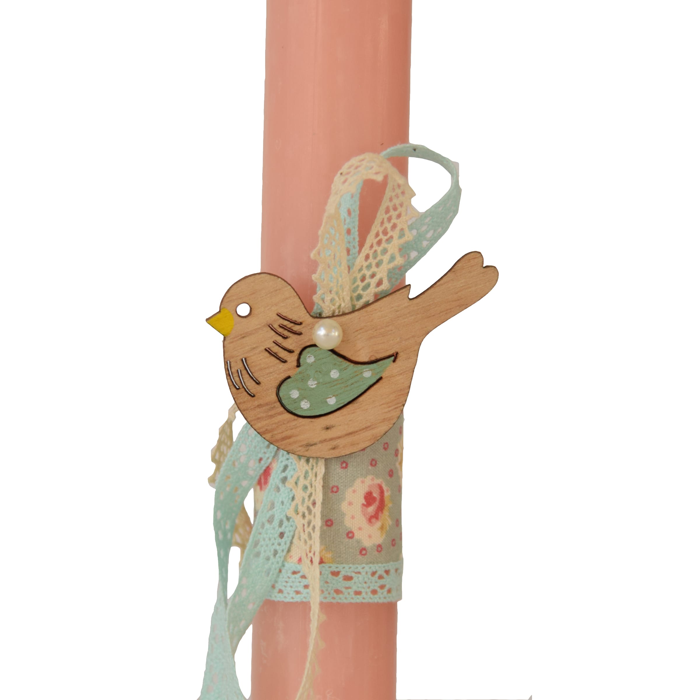 Αρωματική κοντή λαμπάδα “Little Bird” antique rose